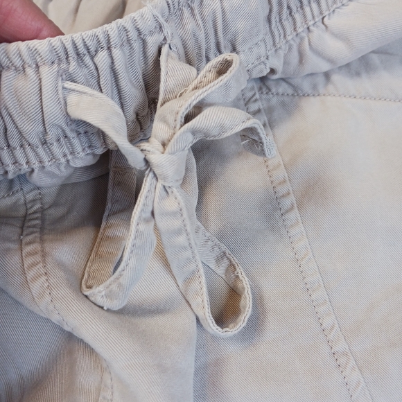 NICOLE MILLER Cargo Joggers Casual Pants 100% Lyocell Pockets Pull On Tan Size S - Picture 6 of 12